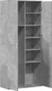 vidaXL Hoge kast, betonkleur, 80x35x180 cm, houtvezelplaat Productafbeelding-voorbeeld 6