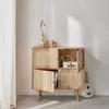 sweeek - Kinderkommode mit Holzlook und 4 Rattantüren - Produktbild-Vorschau 2
