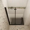 Walk-In Schwarz Teilsatiniert Falttür B.120cmxH.195cm Produktbild-Vorschau 2