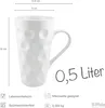 Dubbetasse weiß 0,5 L ohne Aufdruck (durchgedubbt) - XXL Produktbild-Vorschau 3