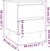 vidaXL Stolik nocny czarny 40x35x50 cm materiał Podgląd zdjęcia produktu 8