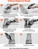 A collage of six images demonstrating the steps to strap metal pipes. Náhľad obrázku produktu