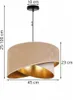 Hängelampe Deckenleuchter Goldener Samt Lampenschirm Produktbild-Vorschau 7