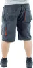 Back view of a person wearing dark gray cargo shorts with orange accents. Náhľad obrázku produktu