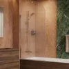 Pare-baignoire flûté – 80 x 140 cm – Chrome – LIVIA Voir les images du produit 1