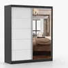 Schwebetürenschrank Kleiderschrank Schrank 183 cm Produktbild-Vorschau 4