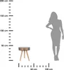 HowHomely | Nočný stolík - 46 cm - okrúhly - sivý Náhľad obrázku produktu 7