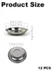 Mini-Dipschalen aus Edelstahl, 12 Stück, 8 cm, rund Voir les images du produit