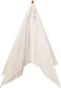 A closed umbrella cover, made of cream-colored fabric, with a wooden finial at the top. Voir les images du produit