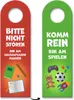 Mache Hausaufgaben - Bin am Spielen Türhänger 10er Set für Produktbild-Vorschau 1