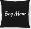 Huuraa Kissen Boy Mom Schriftzug 40x40cm mit Füllung Black Produktbild-Vorschau 1