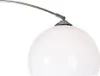 Nowoczesna lampa łukowa chromowana z białym kloszem - Arc Podgląd zdjęcia produktu 2