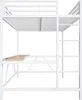Flieks Etagenbett Metallbett 140x200cm mit Schreibtisch und Produktbild-Vorschau 5