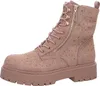 A single beige boot adorned with gold studs, shown from the side against a white background. Produktbild-Vorschau