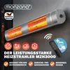 MONZANA® Infrarot Heizstrahler Goldröhre 3000W App Produktbild-Vorschau 2