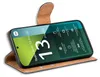 A smartphone in a flip case, displaying marketing information on its screen. Podgląd zdjęcia produktu