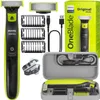 A collection of Philips OneBlade grooming products and accessories laid out on a white background. Náhled obrázku produktu