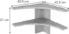 A corner shelf unit with two tiers, shown from a diagonal angle. Náhled obrázku produktu