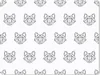 MuchoWow® Mauspad Mousepad Fuchs - Muster - Formen 23x19 cm Produktbild-Vorschau 1