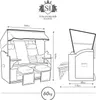 Strandkorb Ostsee 2,5-Sitzer 150cm breit in Beige Hellgrün Produktbild-Vorschau 7