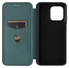 An open flip case for a smartphone, showing the interior of the case with a card slot and the phone holder. Produktbild-Vorschau