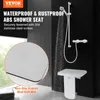 A VEVOR ABS shower seat and showerhead are shown in a modern bathroom setting. Produktbild-Vorschau