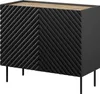 Kommode Onda Wohnzimmerschrank 98X85X45 Cm Mdf Schwarz Matt Produktbild-Vorschau 1