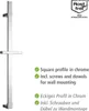 Asta doccia design cromo Anteprima dell’immagine prodotto 3