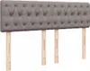 vidaXL Boxspringbett mit Matratze Taupe 160x200 cm Stoff Produktbild-Vorschau 7