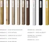 A collection of wooden and colored samples of wall panels, each labeled with a number and description. Anteprima dell’immagine prodotto
