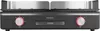 A front view of a black Medion dual-zone table grill. Produktbild-Vorschau