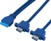 USB3.0 19PIN TO 2AF Front Motherboard Panel Mount Cable Voir les images du produit 1