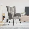 vidaXL Relaxsessel Hellgrau Samt Produktbild-Vorschau 1