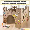 Kinder Spielhaus Burg Spielburg Pappe Bastelkarton Haus Produktbild-Vorschau 1
