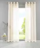 Ösengardinen 2er Set 245x140 cm Creme Transparent Basel Produktbild-Vorschau 1