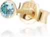Einzel 3,0mm 585 Gelb Gold 14 K Ohrstecker Zirkon Aquamarin Produktbild-Vorschau 1