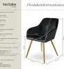 tectake® Esszimmerstuhl Marilyn gepolstert, in Samtoptik 58 Produktbild-Vorschau 5