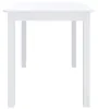 vidaXL Esstisch Weiß 114x71x75 cm Massivholz Gummibaum Produktbild-Vorschau 4