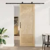 vidaXL Schiebetür ORKDAL Natur 83 x 232 cm Massives Produktbild-Vorschau 2