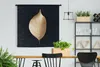 MuchoWow® Wandteppich Wandbehang Blätter - Gold - Schwarz - Produktbild-Vorschau 3