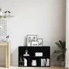 vidaXL Bücherregal Schwarz Eichen-Optik 50x25x80 cm Produktbild-Vorschau 3