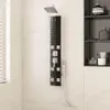 vidaXL Sprchový panel sklenený 18x45,5x130 cm čierny Náhľad obrázku produktu 2