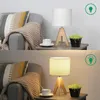 EDISHINE Lampe de chevet en bois, lampe de table E27 avec Voir les images du produit 3