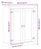 vidaXL Schoenenkast, wit, 86 x 38,5 x 108 cm, massief Productafbeelding-voorbeeld 8