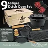 holz4home® 9-teiliges Dutch Oven Set I 4,3L Feuertopf Produktbild-Vorschau 2