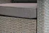 Close-up of a woven rattan sofa cushion and base. Produktbild-Vorschau