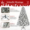 228cm Künstlicher Weihnachtsbaum mit Schnee, 1405 Spitzen, Produktbild-Vorschau 6
