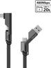 4smarts USB-C Kabel ComboCord Flat Right Angle 240W. 1.5m Produktbild-Vorschau 4