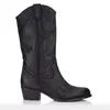 Omnio Cowboystiefel, schwarz, aus Wildleder und Leder Produktbild-Vorschau 1