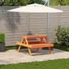 Picknicktisch Wachsbraun 105x134x75 cm Massivholz Kiefer Produktbild-Vorschau 3